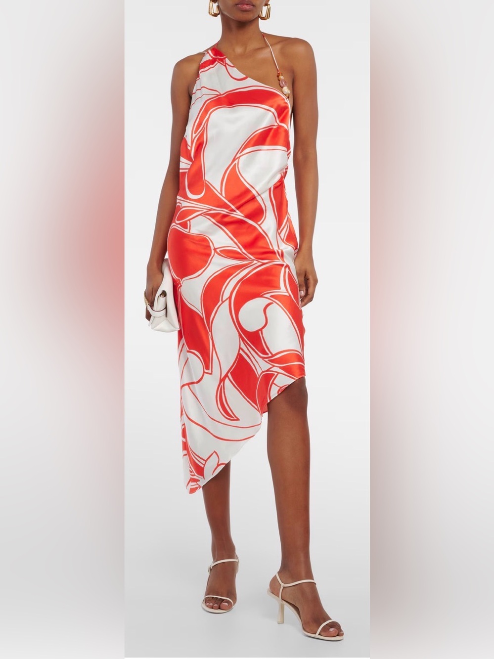 New SIR. Ramona printed silk midi high low dress sz 4 US 10